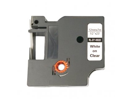 5937987 paska dymo 45020 s0720600 12 mm pruhledna bily tisk kompatibilni