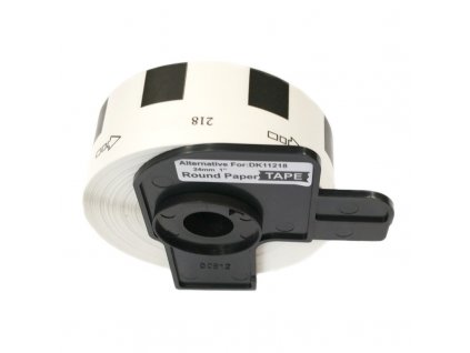 5937993 etikety stitky pro tiskarny brother ql typ dk 11218 kompatibilni kulate prumer 24 mm 1000 ks bila
