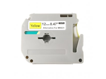 8621867 paska brother mk 631 12 mm zluta cerny tisk kompatibilni