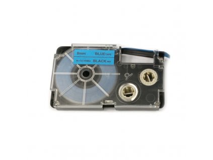 8635 1 paska pro popisovace casio typ xr 9bu 9 mm modra cerny tisk kompatibilni