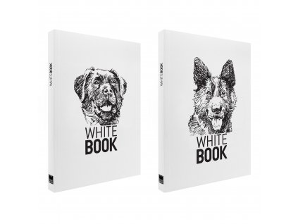10093 zapisnik a4 white book dogs bily