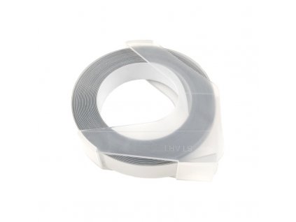 13925231 paska pro mechanicke stitkovace dymo s0898110 520104 stribrna bily tisk 9mm x 3m kompatibilni