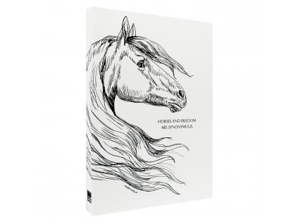 Poznámkový blok A5 WHITE BOOK HORSE bílý