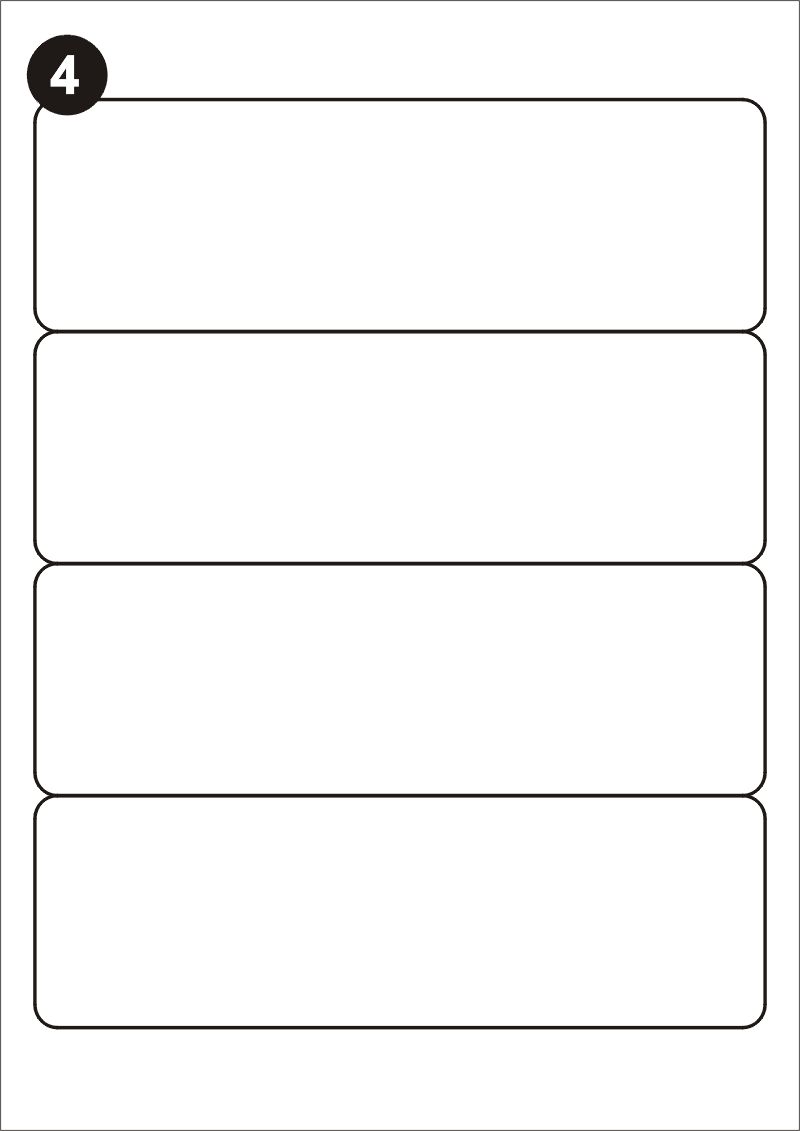 FOPRINT Samolepící etikety 192x61 mm, A4 - bílé (balení 100 listů)