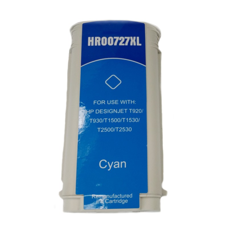 Inkoustová kazeta - HP B3P19A (727) - cyan - kompatibilní