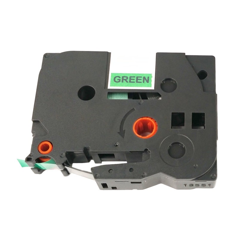 Páska pro popisovače BROTHER - typ TZE-741 - 18 mm zelená - černý tisk - kompatibilní