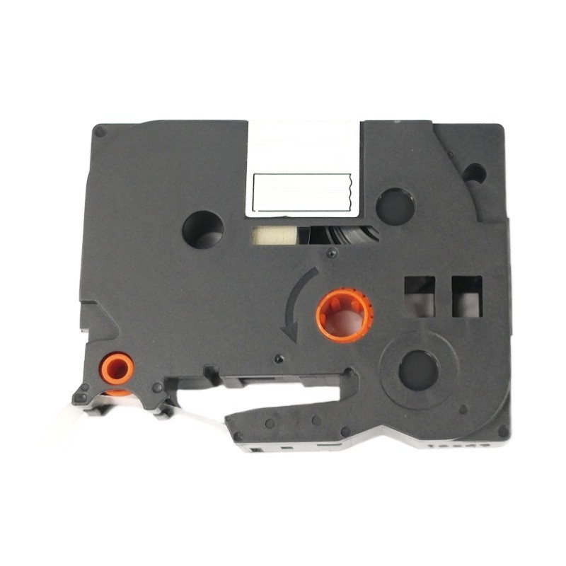 Páska pro popisovače BROTHER - typ TZE-SE4 - 18 mm bílá - černý tisk - plombovací páska - kompatibilní