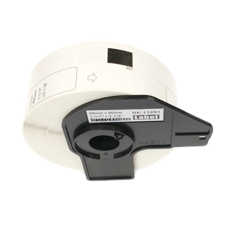 Etikety / štítky pro tiskárny BROTHER QL - typ DK-11201 - kompatibilní - 29 mm x 90 mm - 400 kusů, bílá (adresní štítky)