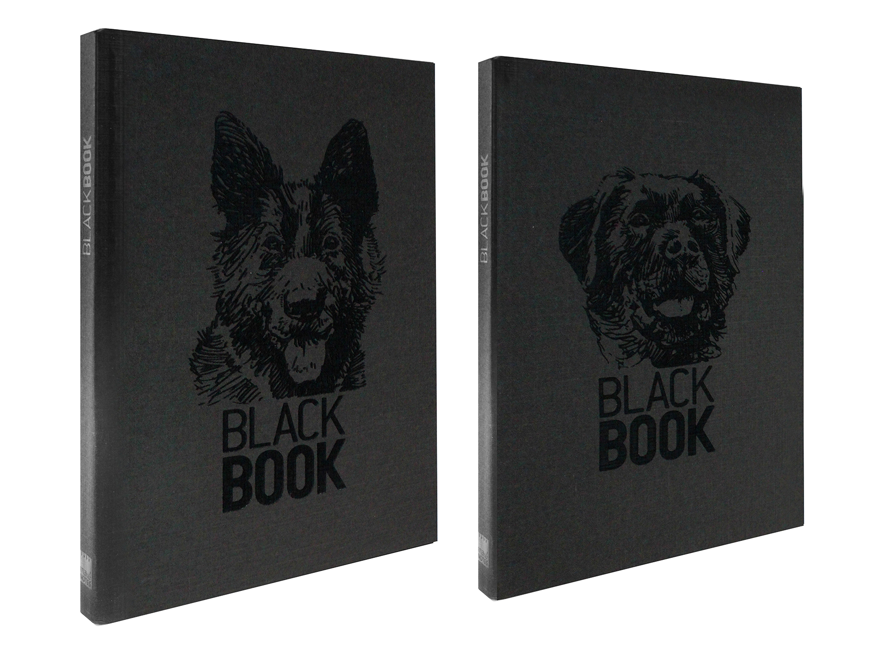 MAKENOTES Zápisník A6 BLACK BOOK DOGS