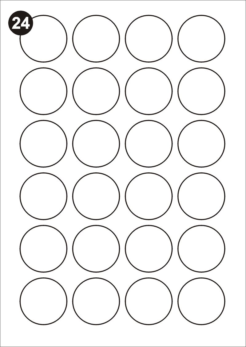 FOPRINT Samolepící etikety kulaté 40 mm, A4 - bílé (balení 100 listů)
