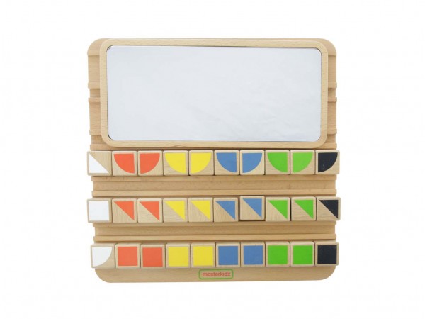 Vzdělávací dřevěný tablet s barevnými bloky