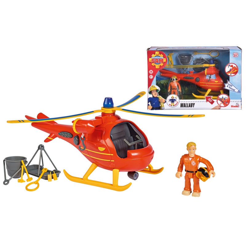 Helikoptéra Wallaby s figurkou Požárník Sam