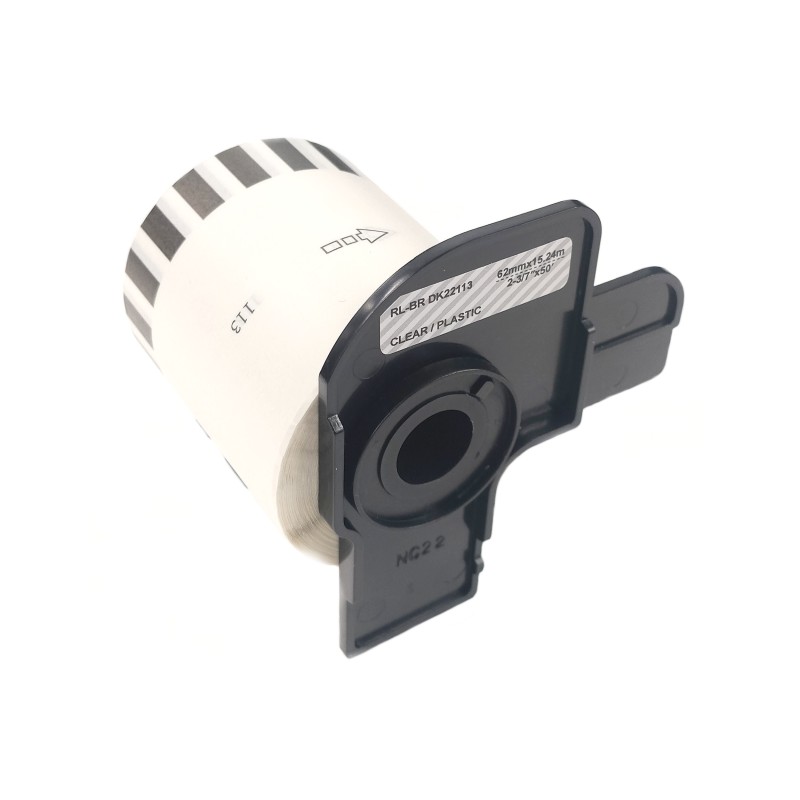 Etikety / štítky pro tiskárny BROTHER QL - typ DK-22113 - kompatibilní - 62 mm x 15,24 m, průhledná (filmová role)