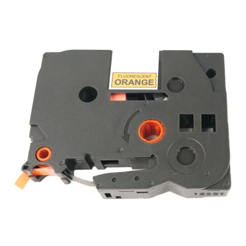 Páska - BROTHER TZE-B41 - 18 mm signální oranžová - černý tisk - kompatibilní
