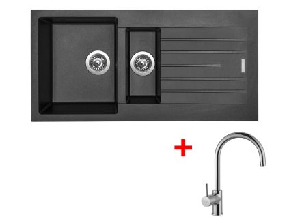 4289454 8596142048434 sinks perfecto 1000.1 metalblack vitalia