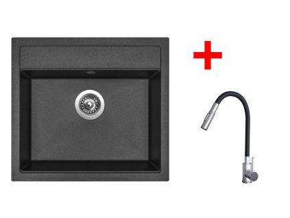 4478433 8596142055890 sinks solo 560 metalblack elasta s nerez cerna