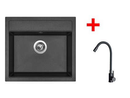 4478397 8596142055531 sinks solo 560 metalblack elasta cerna matna