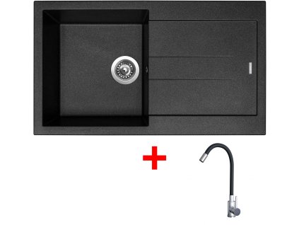 4478339 8596142055241 sinks amanda 860 metalblack elasta nerez cerna