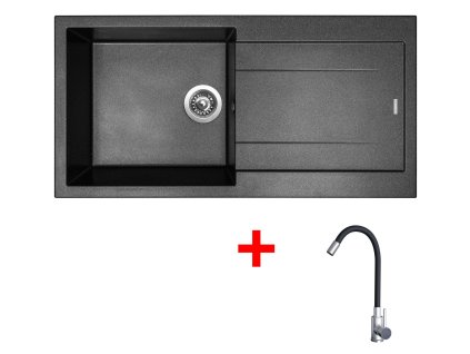 4478349 8596142055296 sinks amanda 990 metalblack elasta nerez cerna