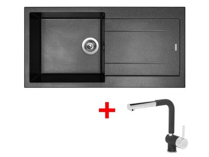 4289312 8596142047895 sinks amanda 990 metalblack mix 3 p gr