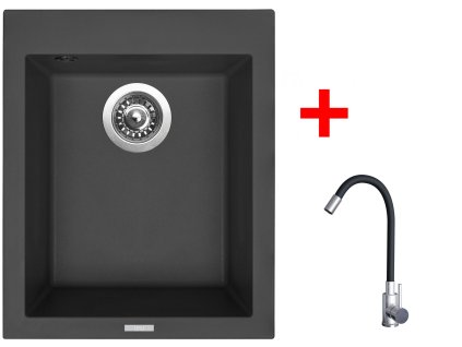 4478287 8596142054985 sinks cube 410 pureblack elasta nerez cerna