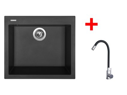 4478299 8596142055043 sinks cube 560 pureblack elasta nerez cerna