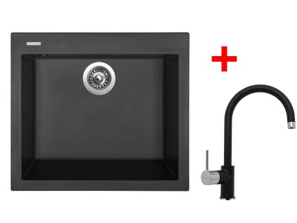 4289220 8596142047116 sinks cube 560 pureblack vitalia gr