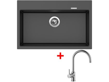 4289386 8596142048199 sinks maximo 780 metalblack vitalia