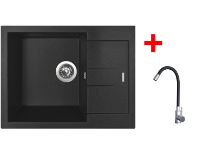 4478319 8596142055142 sinks amanda 650 metalblack elasta nerez cerna