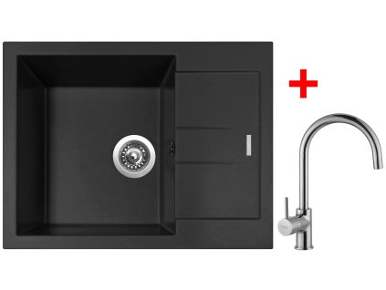 4289074 8596142046485 sinks amanda 650 pureblack vitalia