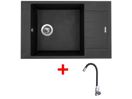 4478149 8596142054145 sinks vario 780 metalblack elasta nerez cerna