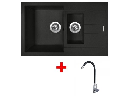 4478351 8596142055302 sinks amanda 780.1 metalblack elasta nerez cerna