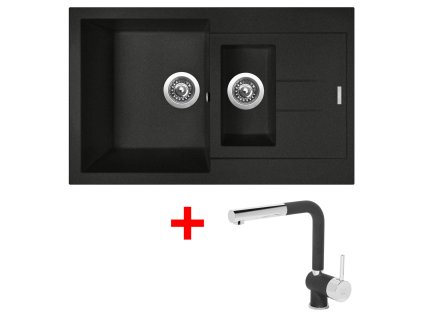 4289316 8596142047918 sinks amanda 780.1 metalblack mix 3 p gr