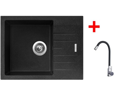 4478211 8596142054435 sinks perfecto 650 granblack elasta nerez cerna