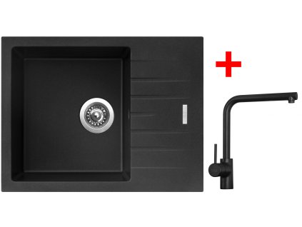 4297619 8596142049738 sinks perfecto 650 metalblack elka cerna matna