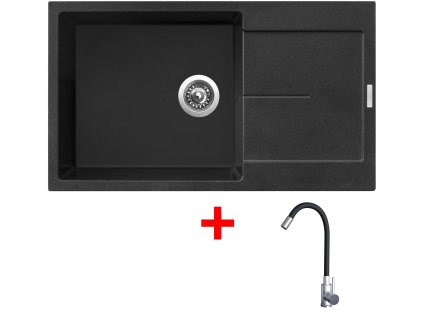 4478259 8596142054688 sinks ultima 860 xxl metalblack elasta nerez cerna