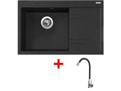 4478121 8596142054008 sinks rim 780 l granblack elasta nerez cerna