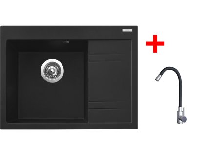 4478077 8596142053858 sinks rim 650 l metalblack elasta nerez cerna