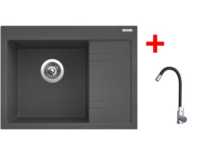 4478075 8596142053841 sinks rim 650 l titanium elasta nerez cerna