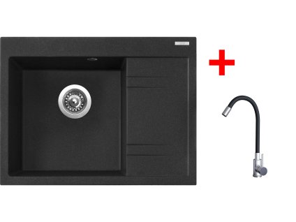 4478069 8596142053810 sinks rim 650 l granblack elasta nerez cerna