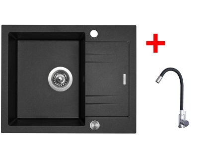 4478065 8596142054886 sinks linea 600 xc metalblack elasta nerez cerna