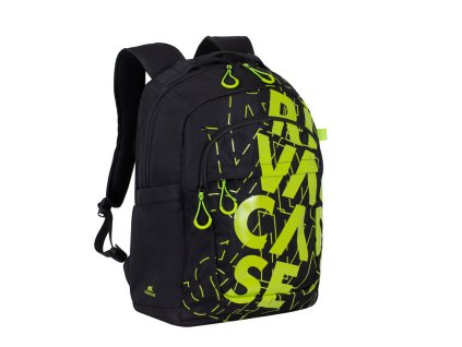 23429 rivacase 5430 batoh s kontrastnim potiskem cerny limetka 30l