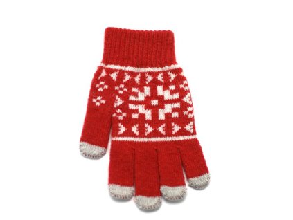 2796 rukavice itech s elektrovodivymi konecky 3683 5 prstu velikost l cervene vzor claus