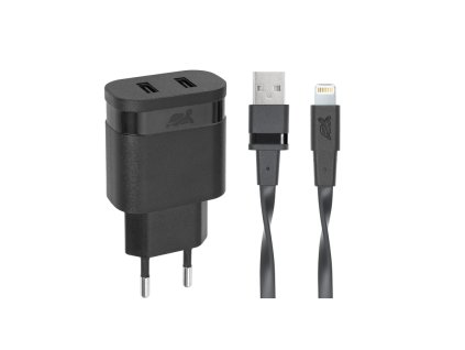 13893 riva power 4125 bd2 sitova nabijecka 3 4 a 2 usb cerna mfi apple lightning kabel