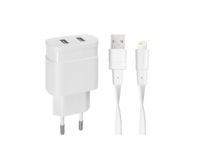 13899 riva power 4125 wd2 sitova nabijecka 3 4 a 2 usb bila mfi apple lightning kabel