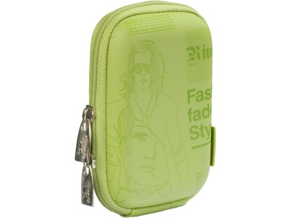 819 rivacase 7023 pouzdro na fotoaparat zelene newspaper
