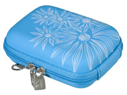 3036 rivacase 7023 pouzdro na fotoaparat lehce modre flowers