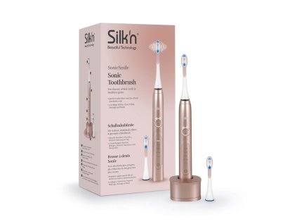 19101 silk n sonicky vibracni zubni kartacek sonic smile ruzovozlaty
