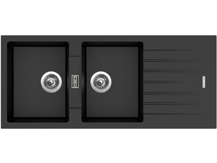 177612 8596142024049 sinks perfecto 1160 duo metalbla