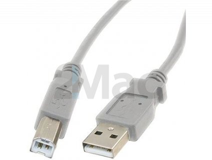 PremiumCord USB 2.0, A-B - 2 m - šedý